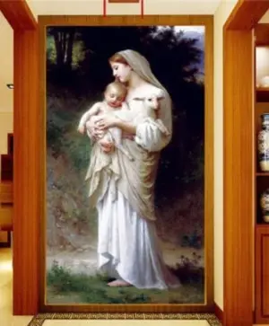 DIY Diamond Painting full Bunda Maria dan yesus 60×110 cm D671