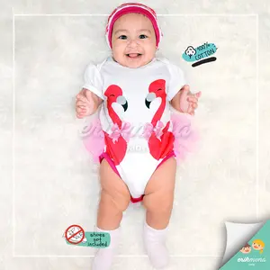 Ermon Baby - Jumper Bayi Perempuan Jumper Baby Cewek Lucu Karakter Angsa + Topi Usia 0 - 12 Bulan