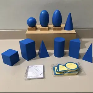 Montessori Geometric Solid 3D with base & box & printable