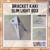 Gambar Standing Bracket / Bracket Kaki Slim Light Box - Neon Box Tipis - abu abu silver dari SLIMLITE Kota Surabaya 1 Tokopedia