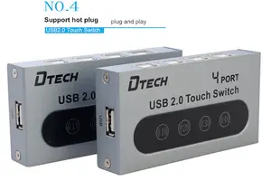 DTECH 4 Port USB 2.0 Touch switch sharing DT-8341