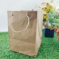 Gambar Tas Belanja bahan Kraft ringan motif polos hadiah 17,5 x 16,5 x 25 dari Rahmah Tas Kertas dan Kemasan Kab. Sleman 2 Tokopedia