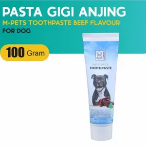 M-pets toothpaste Beef flavour dog 100gr pasta gigi anjing odol anjin