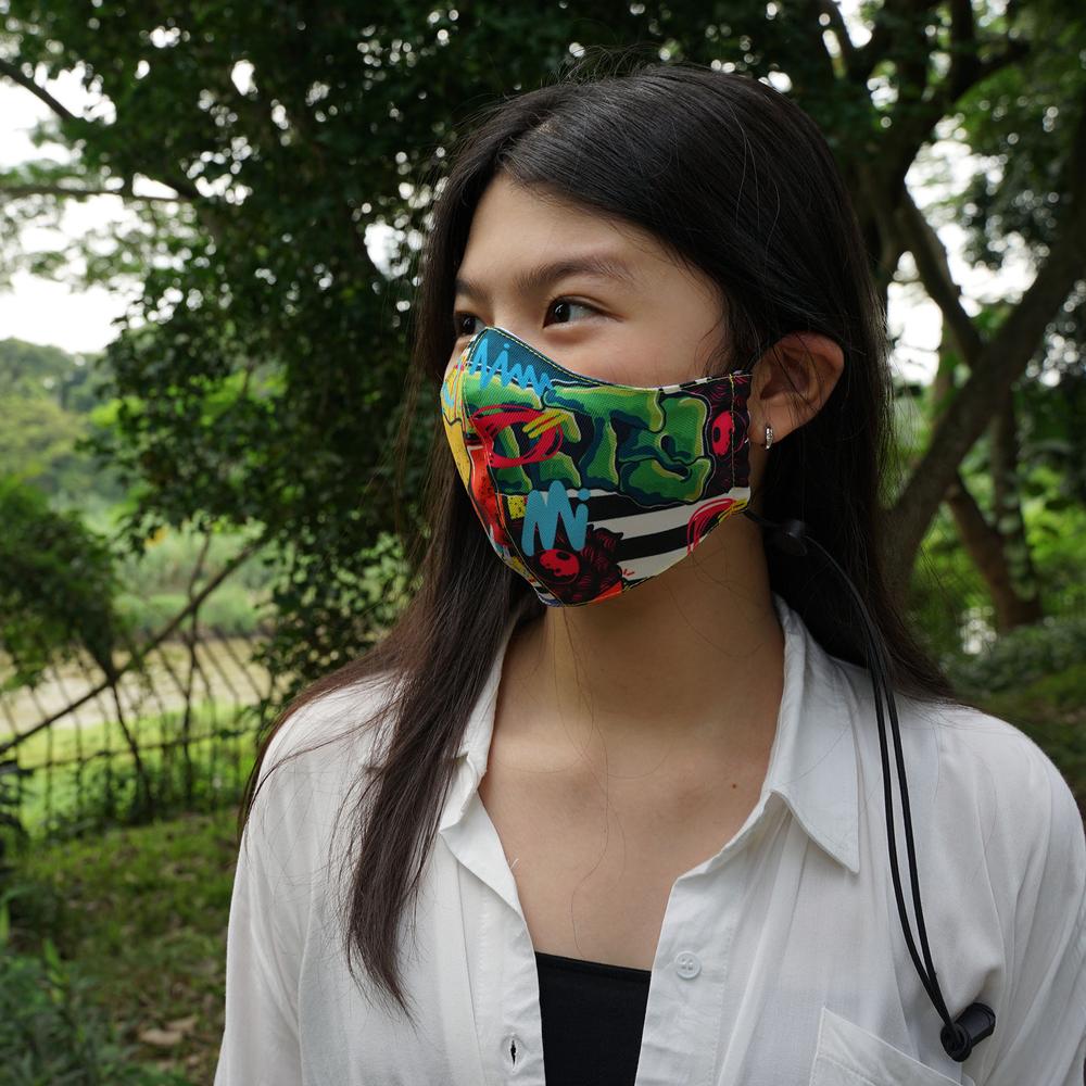 Masker 2 Ply Anti Air One Tets Funky and Soul Doodle Mural Art