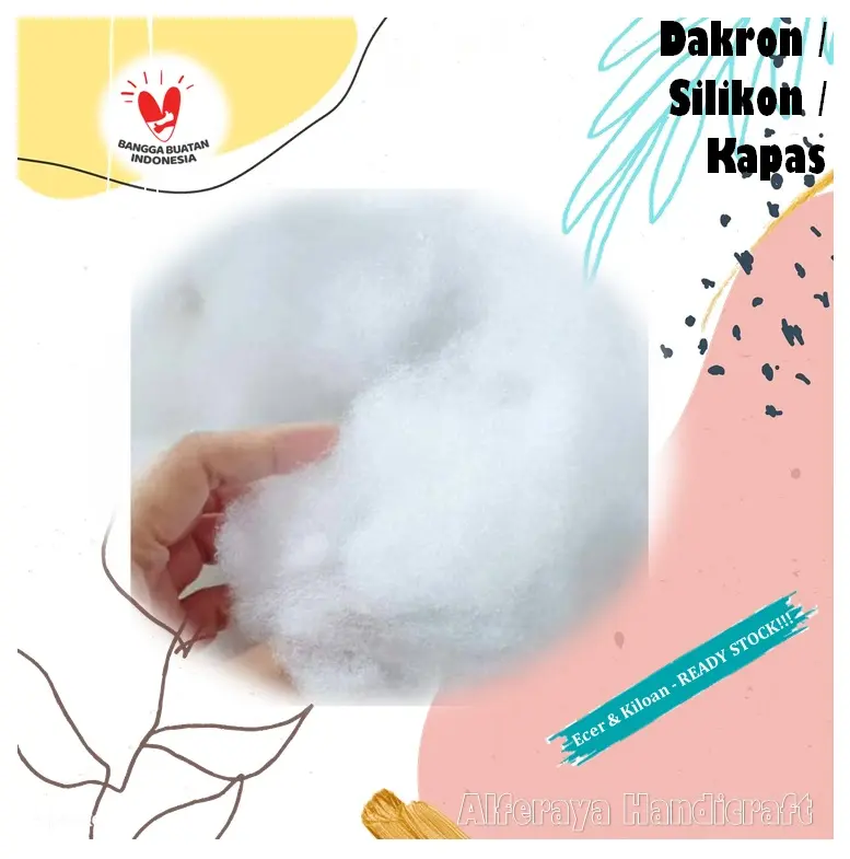 Dacron / Dakron / Silikon - isi bantal boneka (100gr)