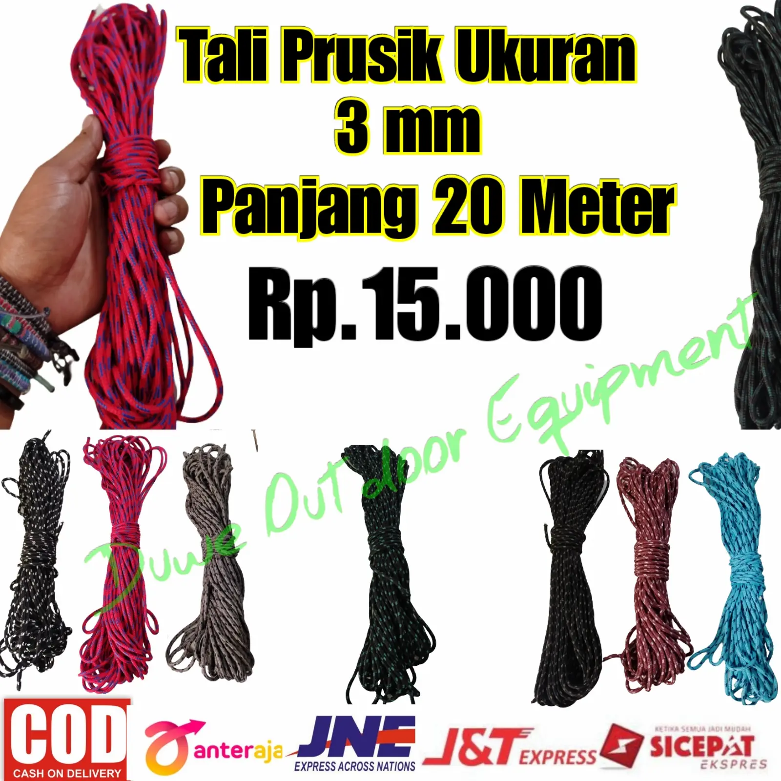 Tali Prusik Perusik 3mm Panjang 20 Meter