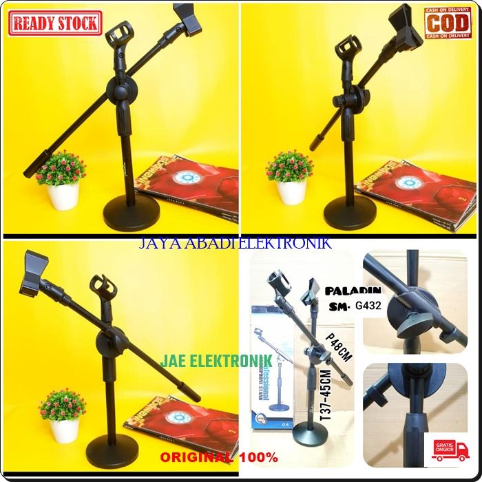 Gambar ORIGINAL Stand Mic Kaki Bulat Holder Standing Pendek Dual Hp Mik tiang dari GROSIR ONLINE123 Kota Administrasi Jakarta Barat Tokopedia