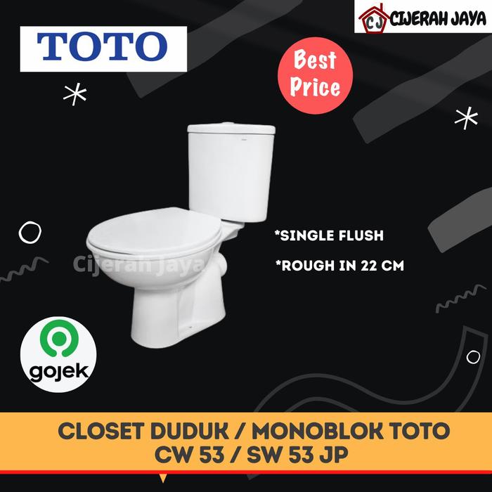 Tcd01r Jual TOTO CLOSET DUDUK CW 53 + SW 53JP/53 + TCD 01R MONOBLOK TOTO ...