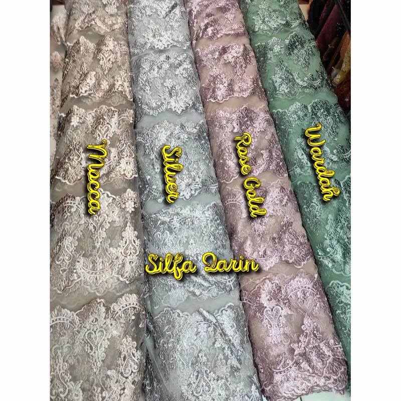 Kain Tile Renda Bordir (Bordir Tebal Padat) ~ Kain Renda Bordir 1