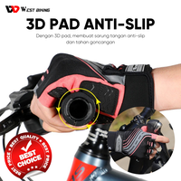Gambar Sarung Tangan Sepeda Bicycle Gloves West Biking Gloves 1213 - Pink, M dari West Biking Indonesia Jakarta Utara 4 Tokopedia