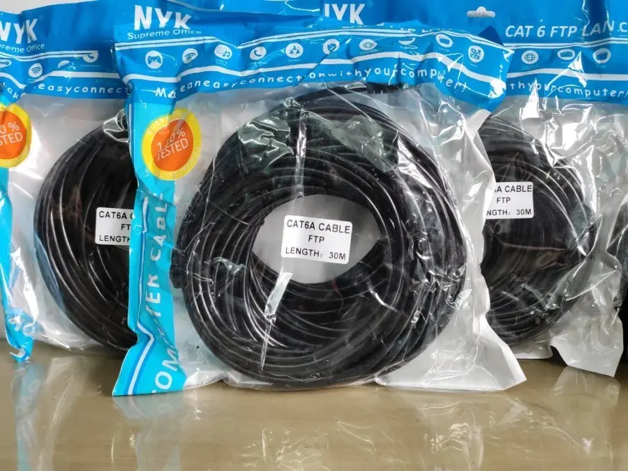 kabel LAN Outdoor FTP 30m 30 meter CAT6 CAT 6 JACK Metal Siap pakai