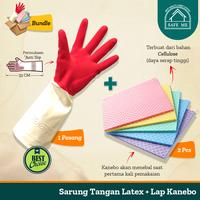 Gambar [BUNDLE] Safe Me Sarung Tangan Latex Duo Color Red / Lap Kanebo Eropa - S dari Safe Me Kota Administrasi Jakarta Utara 1 Tokopedia