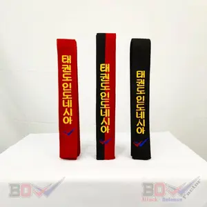 Sabuk Taekwondo merk BOW sabuk Hitam Tebal Merah Hitam sabuk Senior