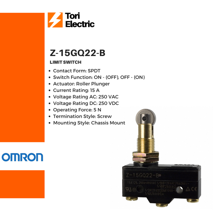 OMRON Z-15GQ22-B Micro Switch Z15GQ22B New In Box Expedited Shipping 1
