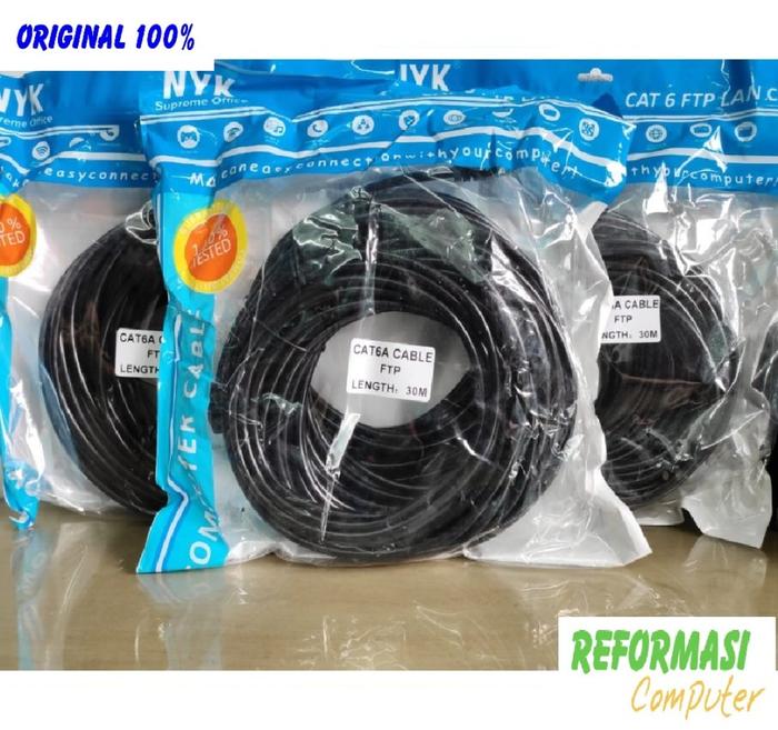 Gambar kabel LAN Outdoor FTP 30m 30 meter CAT6 CAT 6 JACK Metal Siap pakai dari Reformasi Computer Kota Administrasi Jakarta Barat Tokopedia