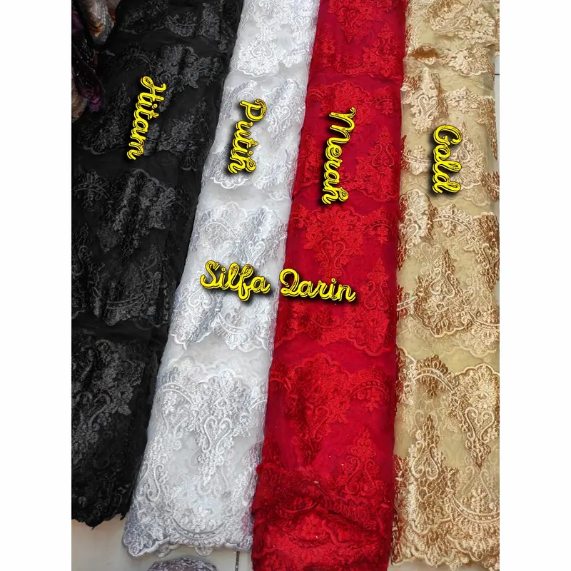 Kain Tile Renda Bordir (Bordir Tebal Padat) ~ Kain Renda Bordir 2
