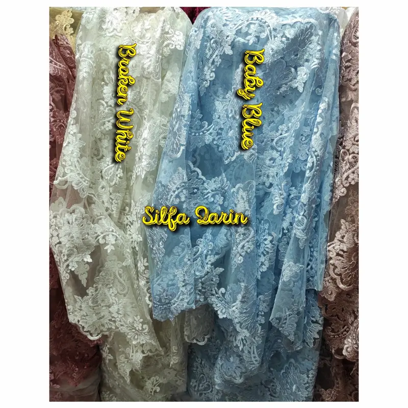 Kain Tile Renda Bordir (Bordir Tebal Padat) ~ Kain Renda Bordir 3