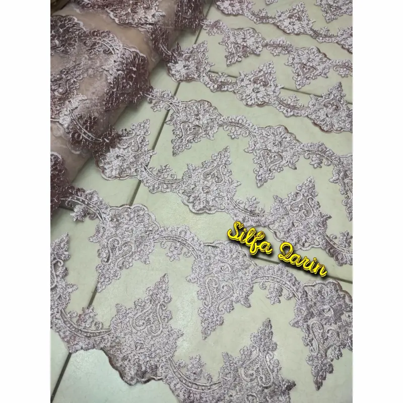 Kain Tile Renda Bordir (Bordir Tebal Padat) ~ Kain Renda Bordir 0