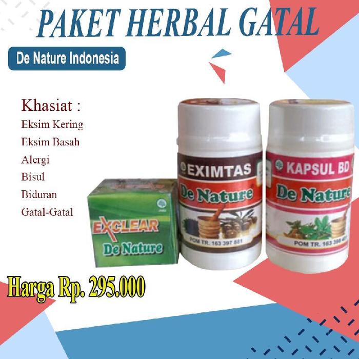 Gambar Obat Kulit Herbal|Obat Gatal | Gatal Alergi| Penyakit Kulit | Eksim dari Official Store De nature Jakarta Timur Tokopedia