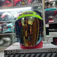 Gambar VRC HELM SNI MOTIF SKY CAT YELLOW FLUO VISOR IRIDIUM dari CINTAHELMET2 Kab. Bekasi 3 Tokopedia