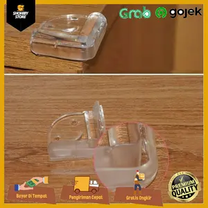 Pelindung Siku Meja Pengaman Sudut Meja Silikon Transparan Emoji Smile