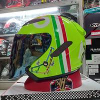 Gambar VRC HELM SNI MOTIF SKY CAT YELLOW FLUO VISOR IRIDIUM dari CINTAHELMET2 Kab. Bekasi 2 Tokopedia