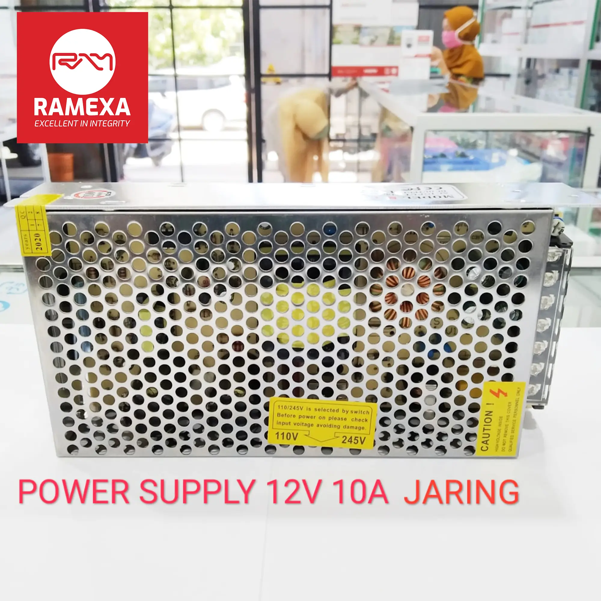 Power Supply 12V 10A Jaring (Power Supply CCTV)