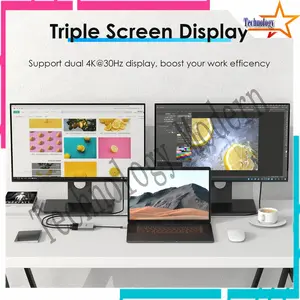Multiple Monitor Type C to HDMI Extend Display Untuk 2 Monitor 4K@60Hz