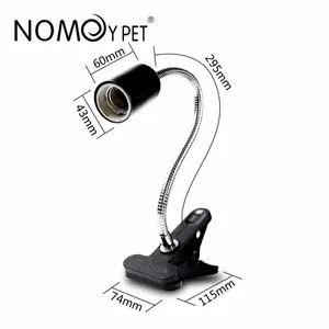 Fitting Lampu Keramic Jepit, Fleksibel untuk Reptil Tahan hingga 250W