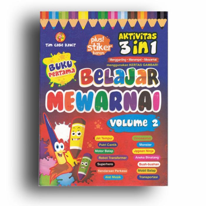 Gambar Buku Pertama belajar mewarnai Volume 2 + Stiker dari KETEMUBUKUONLINE Kab. Sleman Tokopedia