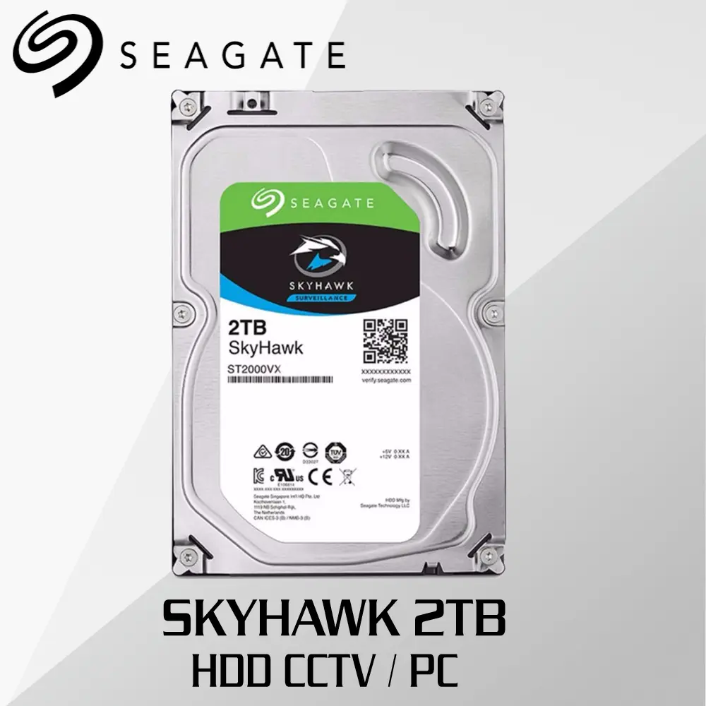Seagate Skyhawk 2TB Sata 6GB/s Cache 64MB 5900RPM HDD Internal