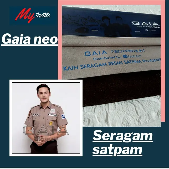 kain seragam resmi satpam gaia neo texology