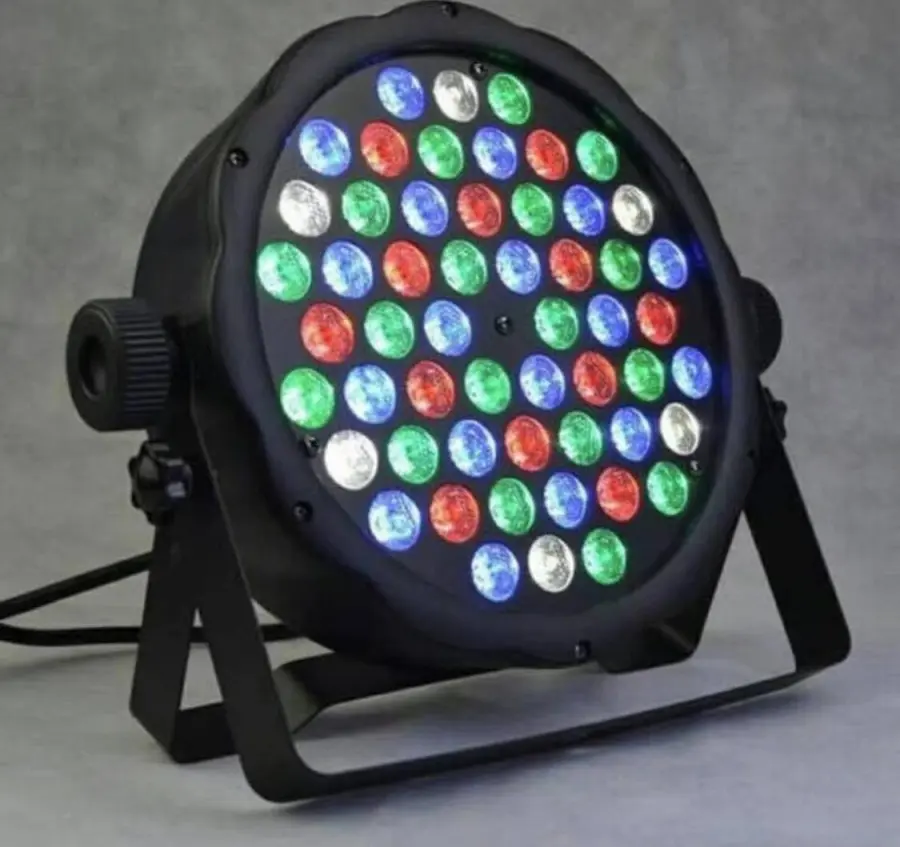 Lampu Sorot Panggung LED Par 54 RGB Cahaya Disco warna warni 54 w watt