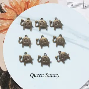 Charm Gajah Solid Mini Pendant Bandul Kecil Imut Liontin Kalung Gelang