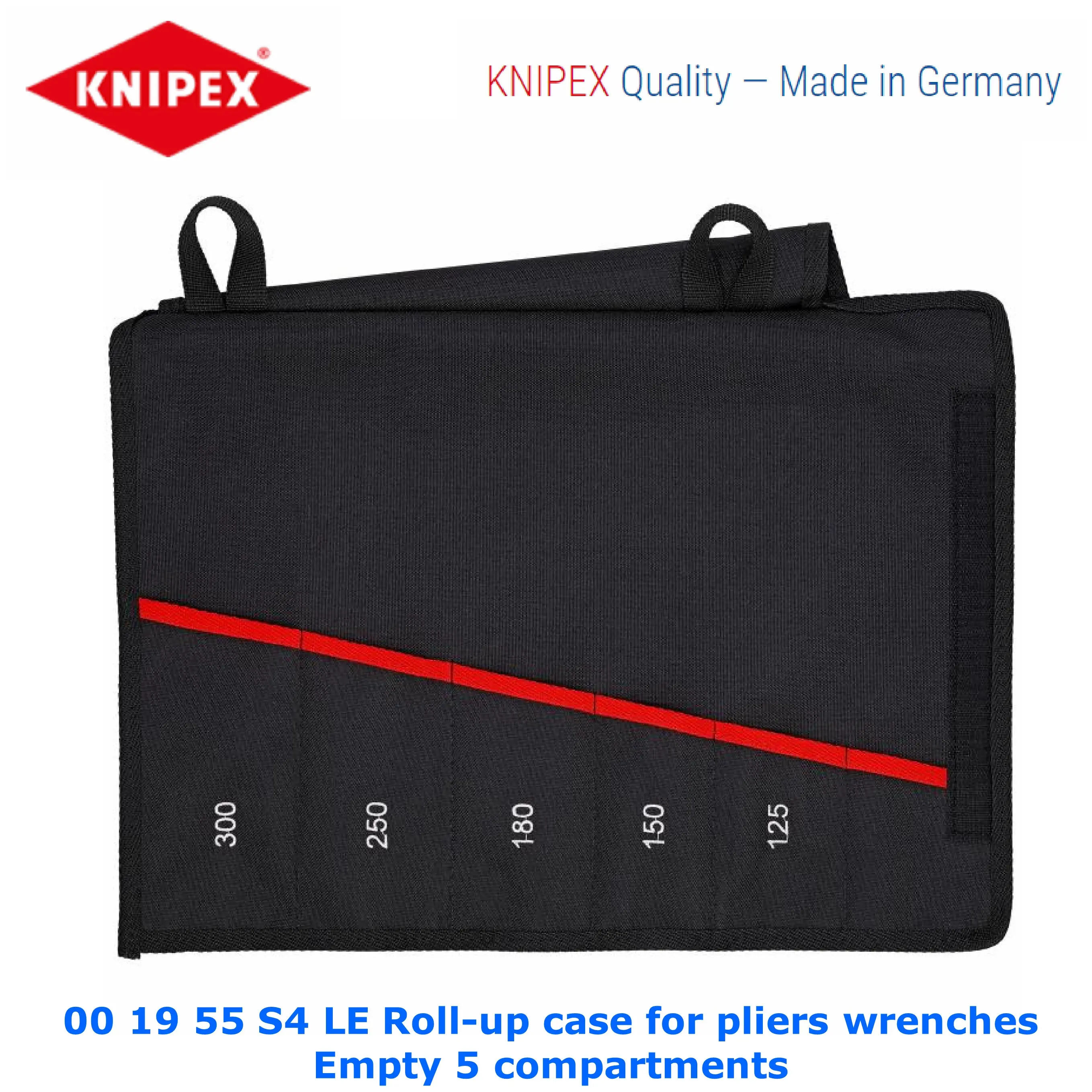 Tas Perkakas 00 19 55 S4 LE Roll-up case pliers wrenches Empty Knipex