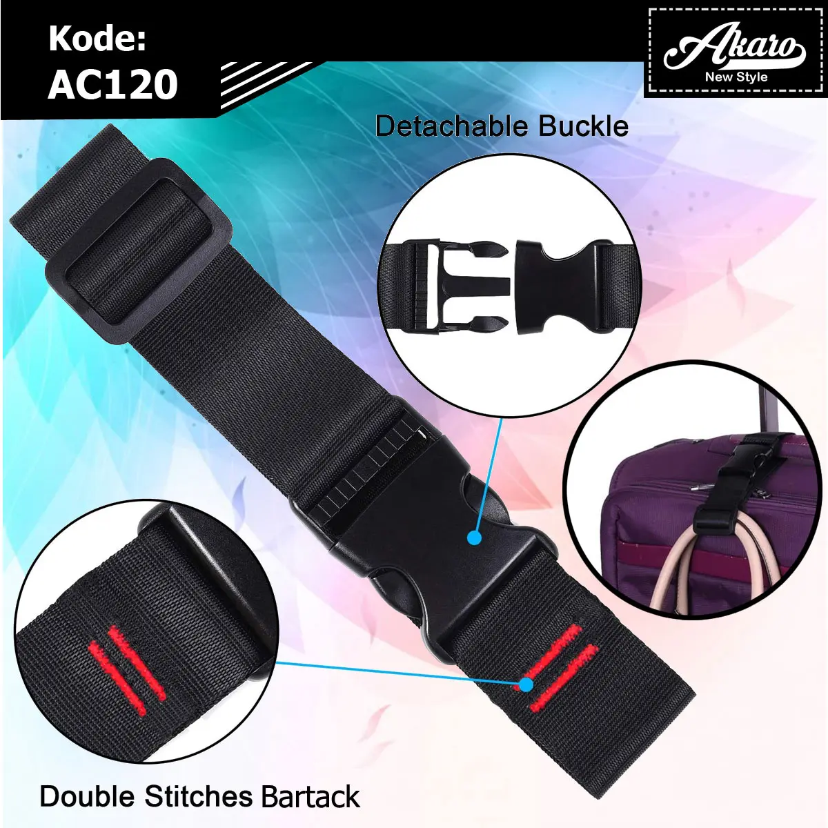 Tali Koper AC120 | Strap Koper | Pengikat Tas | Luggage Strap