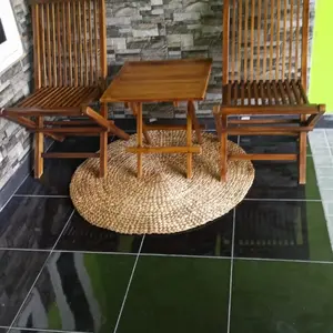 meja lipat kayu jati 50x50