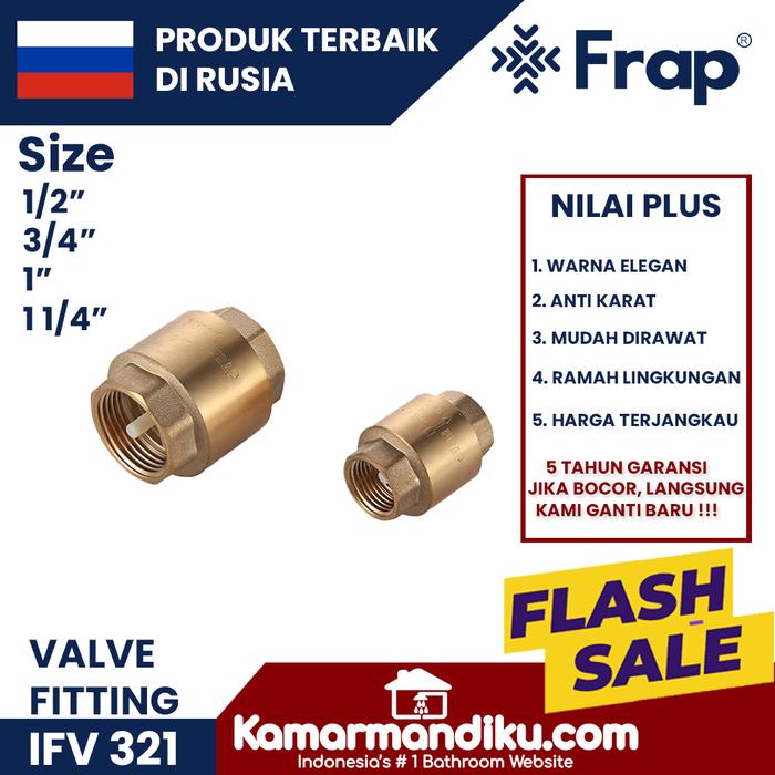 Gambar Frap Brass Check Value with ABS disc IFv.321.06 ukuran 1" pipa air dari kamarmandiku.com Kota Administrasi Jakarta Timur Tokopedia