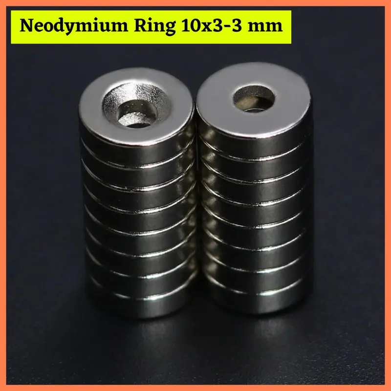 Strong Neodymium Magnet NdFeB N52 Countersunk Ring 10x3 0