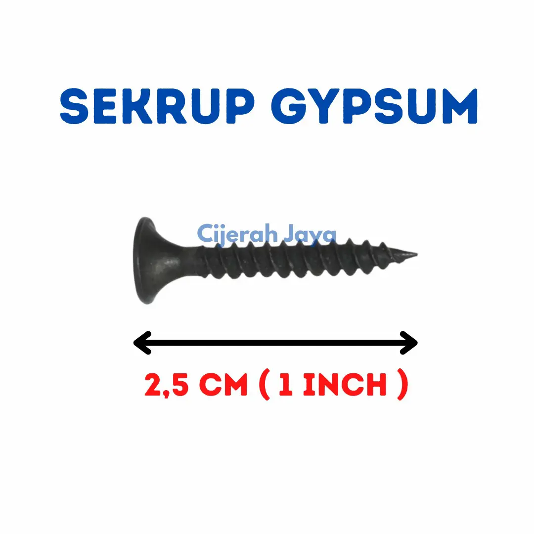 SKRUP GYPSUM SEKRUP GYPSUM SKRUP GIPSUM DRYWALL 2.5 CM 1 INCH @ 1 BUAH