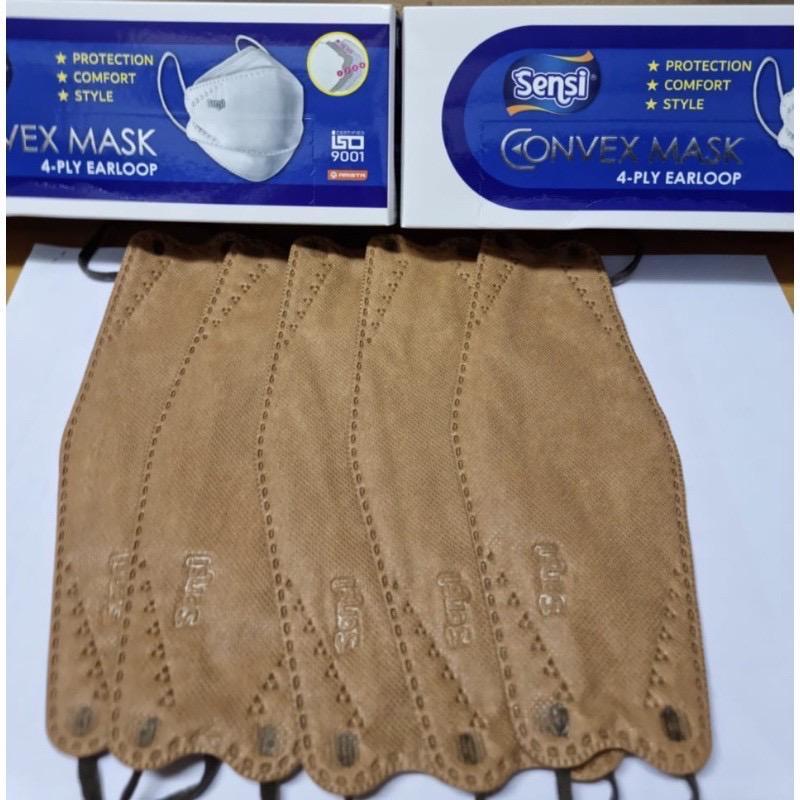 Masker Sensi Convex 4 Ply Isi 20 Pcs Cokelatr