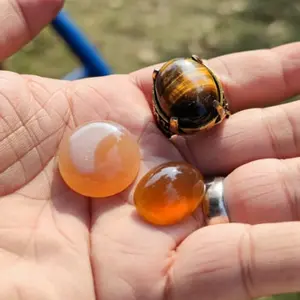 BATU CINCIN ORANGE BIDURI SEPAH TIGER EYE UNIQ