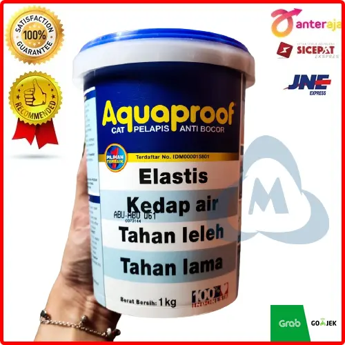 Aquaproof Cat Pelapis Anti Bocor 1kg - Aqua Proof Abu Clear Putih 2