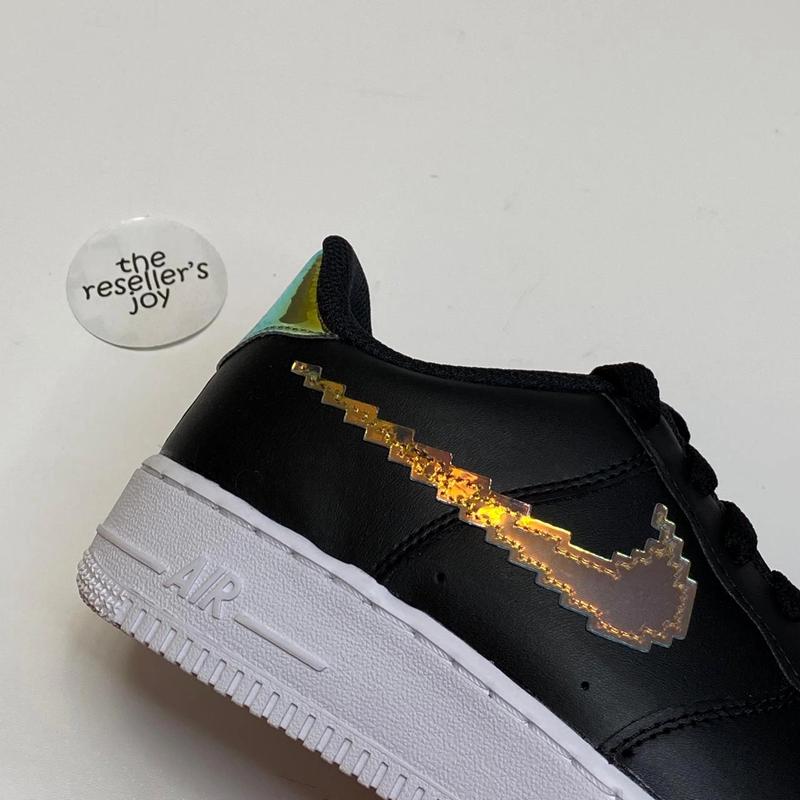 Nike Air Force 1 Digital Swoosh Black (100% AUTHENTIC) 1
