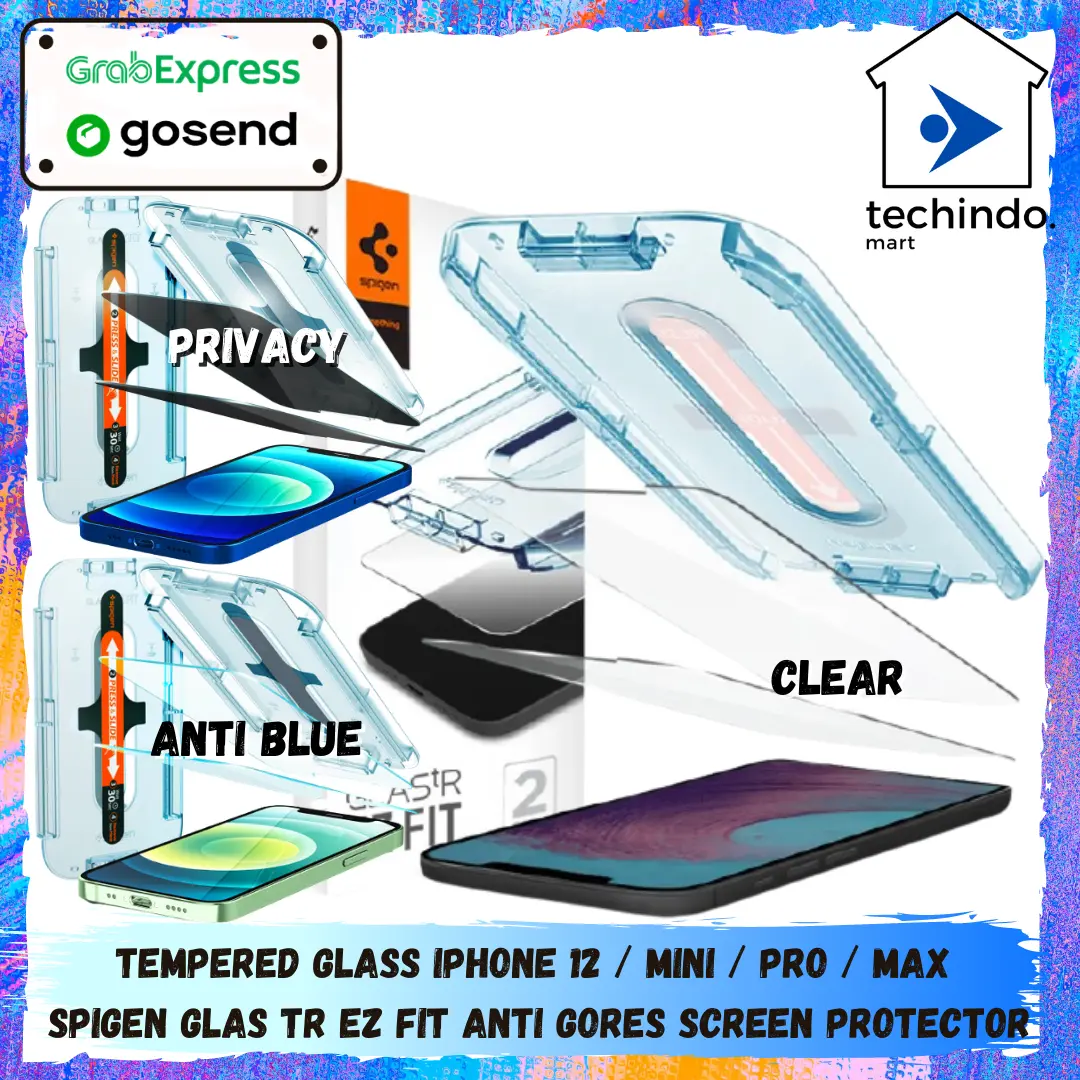 Tempered Glass iPhone 12/ Mini/ Pro/ Max Spigen Glas tR EZ Fit Screen