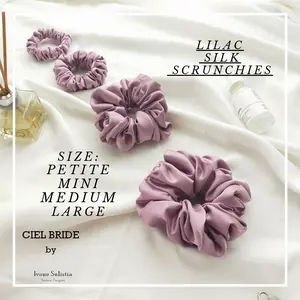Italian silk scrunchie exclusive with hardbox size mini ikat rambut