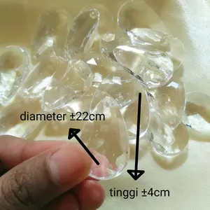 Bandul akrilik kristal liontin jual per pcs