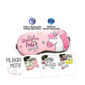 Sleeping Mask Eye Mask Penutup Mata Tidur Motif Kartun Original Import