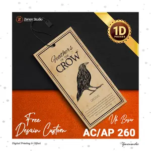 Hangtag Celana 260 gsm 5x10 cm Full Colour