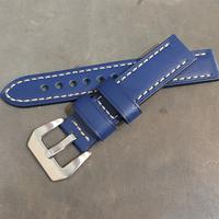 Gambar Tali Jam Tangan Kulit Warna Biru Jahitan Putih Ukuran 20mm, 22mm, 24mm - Biru, 20mm dari Tali Jam Tangan com Kota Tangerang Selatan 3 Tokopedia